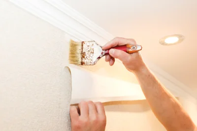 Pose de papier peint à Salans — revêtements muraux et toiles de verre
